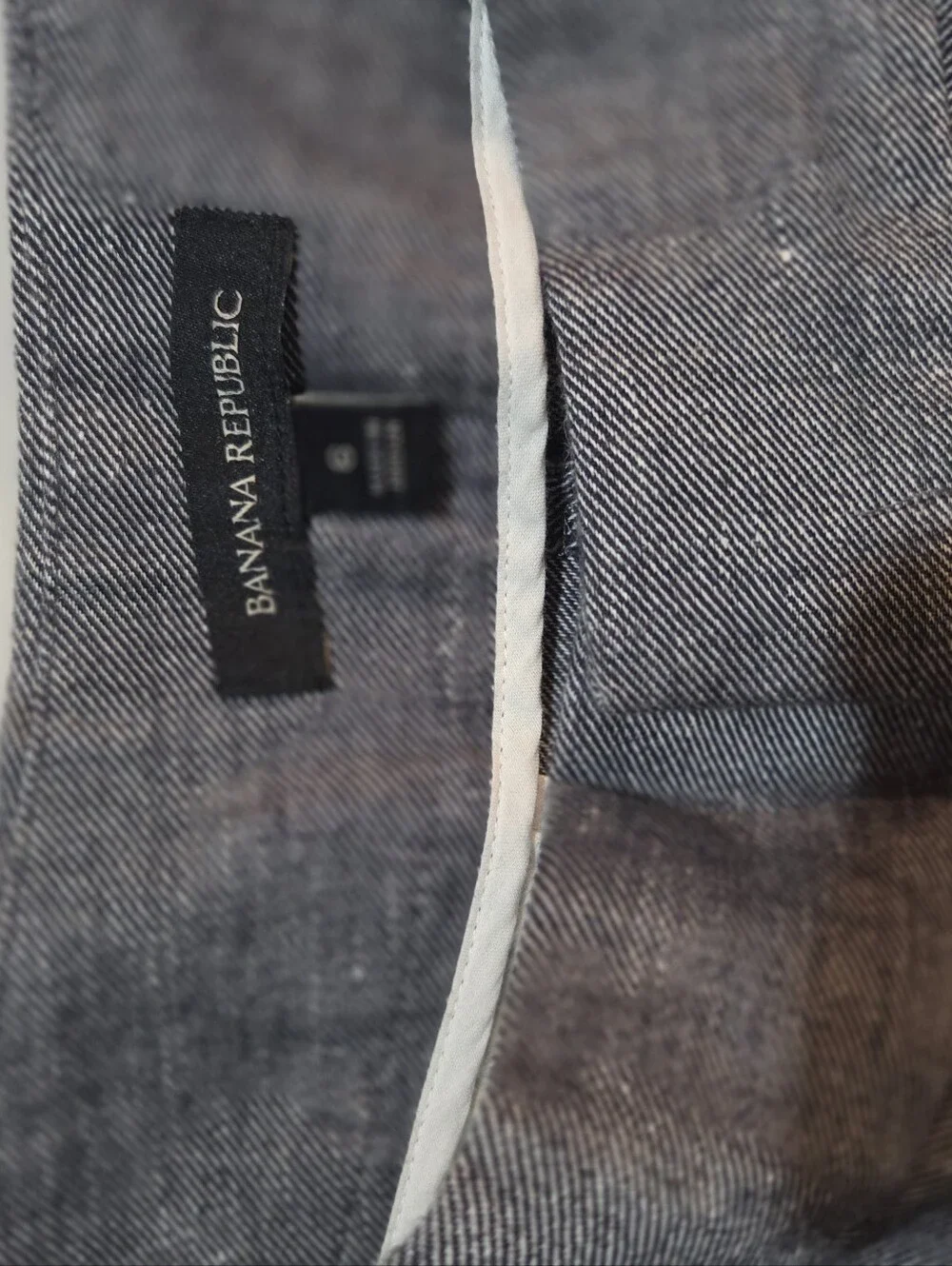Banana Republic 2 Piece Sleeveless Gray/Blue Wide-Leg Linen Blend Top And Pant